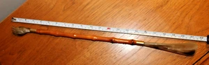 Vintage Bakelite Plastic Bamboo Double Ended Back Scratcher and Shoe Horn - Picture 1 of 6