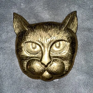 Vintage Solid Brass Cat Door Knocker 😻 - Picture 1 of 8