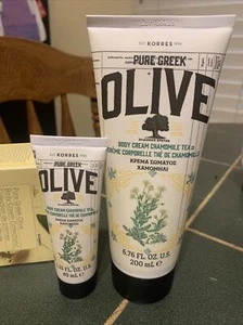 2-Korres Pure Greek Olive Oil Chamomile Body Cream NiB. 6.76 fl oz & 1.3 Sealed - Picture 1 of 5