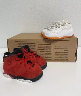 Nike Air Jordan 11 Low Citrus y Jordan 6 Toro Niño 4C DJ4327-139 DV3606-600 Foto 1 de 4