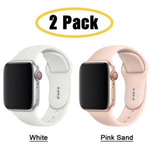 2 PACK Silicone Sport Band iWatch Strap For Apple Watch 8 7 6 5 4 2 1 SE 45 49mm - Picture 1 of 32