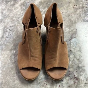 Susina hellbraune Damenschuhe Leder offene Zehenpartie 8,5 - Bild 1 von 7