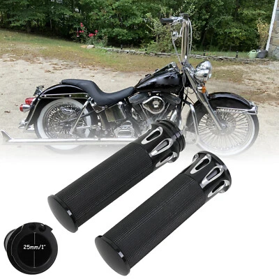Empuñaduras de manillar de motocicleta de 1" para Harley Davidson FLSTC Heritage Softail  Foto 1 de 4