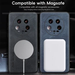 Magnetic PU Leather PC Shockproof Phone Case For Xiaomi 14 13 12 Ultra 11 Pro - Picture 1 of 22
