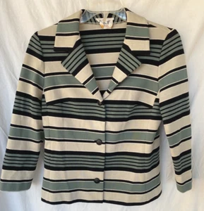 Vintage 60er..BUTTE STRICK..GESTREIFT..WOLLMISCHUNG..CARDIGAN..PULLOVER..DAMEN M/L - Bild 1 von 4