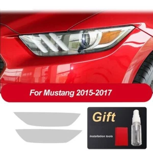 Película precortada de faros transparente para Ford Mustang 2015-2017 pegatina de vinilo envolvente - Imagen 1 de 9