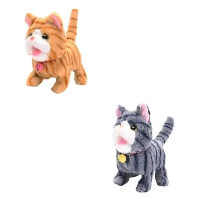 Electric Plush Toy Cat Cute Walking Shaking Head Cat Toy for Birthday Gift - Image 1 of 2