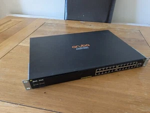 HPE Aruba 2930F JL261A 24G PoE+ 4SFP+ Switch – Reset, Latest FW, Rack Ears - Photo 1/3