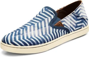 Olukai Pehuea Pa’i Women’s Vintage Blue | Off White Slip On Casual size 7.5 - Picture 1 of 4