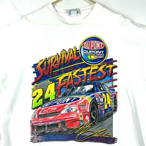 Vintage Jeff Gordon Chase T-shirt Size 2XL 1999 Nascar Double Sided 90s Cover