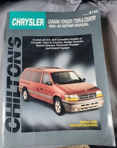Chiltons Chrysler Caravan Voyager Town Country 1984-1995 PB Book Part # 8155 - Picture 1 of 10
