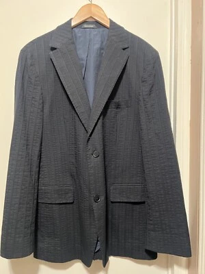 Blazer 40R Hugo Boss Pasolini/Película - Hombres 40 Azul Marino Rayas Traje Chaqueta Foto 1 de 4