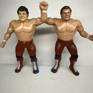1986 LJN British Bulldogs Davey Boy Smith & Dynamite Kid Wrestling Superstars - Picture 1 of 13