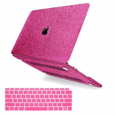 2021 Bling Sparkly Shinny Glitter Capa Rígida Emborrachada Para Macbook Air Pro - Imagem 1 de 4