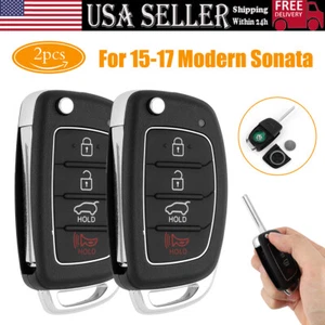 2X Replacement for 2015-2017 Hyundai Sonata Remote Flip Key Fob TQ8-RKE-4F16 A++ - Picture 1 of 13