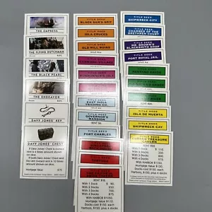 Monopoly Pirates Caribbean Trilogy Deed Property Cards Replacement Pieces EUC - Picture 1 of 5