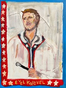Bestseller Evel Knievel - Acryl auf Leinwand 12x16 Zoll @elsantosworld Original - Bild 1 von 1