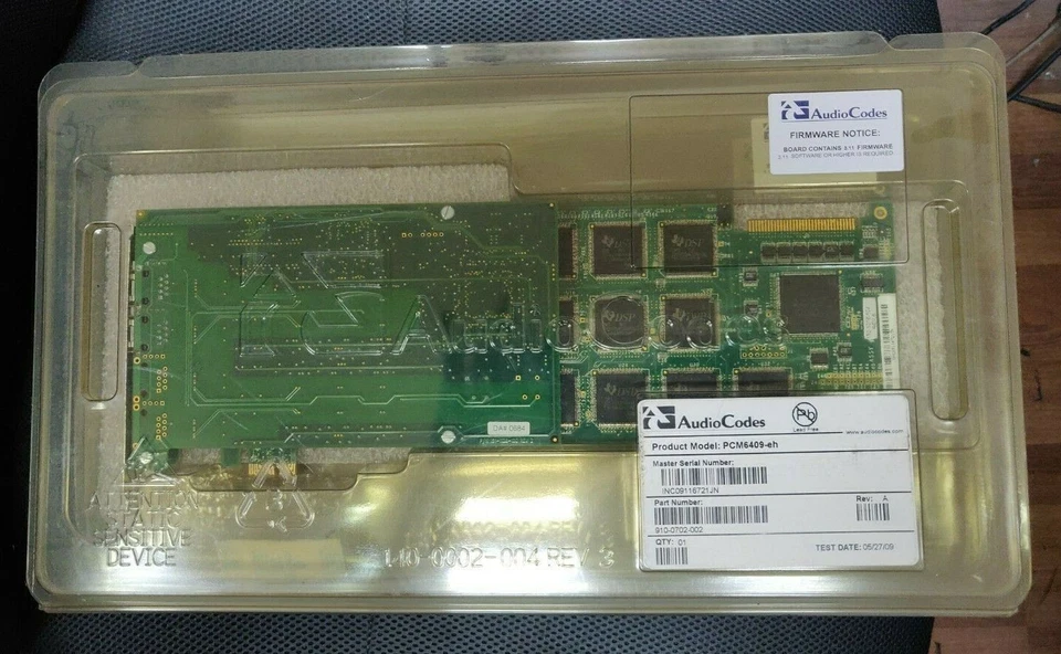 AudioCodes PCM6409-EH 910-0702-002 SmartWORKS PCIe Dual Span Interface Card NEW! - Image 1 of 1