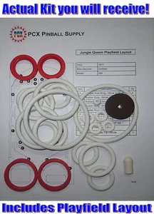 1977 Gottlieb Jungle Queen Pinball Machine Rubber Ring Kit - Picture 1 of 2