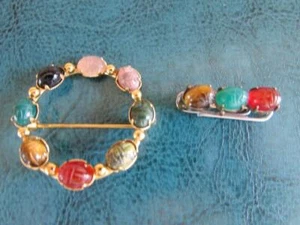 2 Vintage 12K Gold gefüllt Skarabäus Brosche/Anstecknadeln (EUC) - Bild 1 von 1