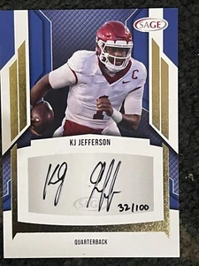 KJ Jefferson 2024 SAGE HIT Low series Auto Gold Foil Autograph 32/100 - Picture 1 of 3