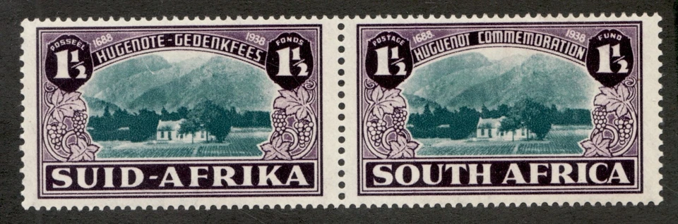 Sudáfrica 1939 - Sc# B11 (semipostal) par bilingüe 11/2d - sellos MH Cv$30 Foto 1 de 1