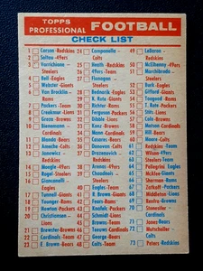 LISTA DE VERIFICACIÓN SP 1956 TOPPS NFL SIN MARCAR #NNO EX/EX+ 96187 - Imagen 1 de 2