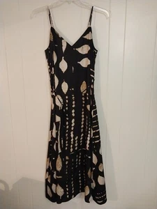 Banana Republic Sleeveless Black Cream Dress Spaghetti strap Small Petite NWT - Picture 1 of 10