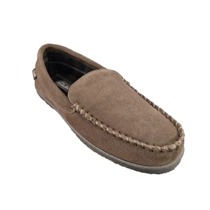 Clarks Men's Suede Venetian Moc Mocha Leather Slipper Size 11 M GF2448M - Picture 1 of 13