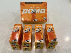Top-Flite Bomb Color White Golf Balls - 24 Pack - NEW - Picture 1 of 2