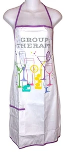 Spoontiques Gruppe Therapie Schürze Appell weiß Tasche Damen Getränk Gläser Wein OS - Bild 1 von 3