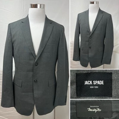 Jack Spade Men's 42R Gray Marzotto Stretch Wool Blazer Suit Jacket Sport Coat - Image 1 of 4