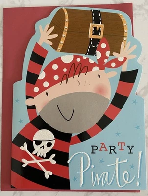 Party Pirate Birthday Greeting Card - Image 1 of 2