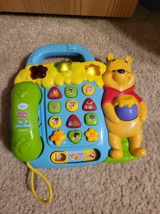 VTECH Disney Winnie The Pooh Play N learn Lights Phone Learning Toy - Picture 1 of 3