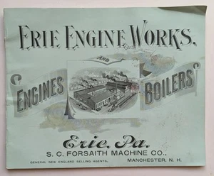 1895 ANTIQUE CATALOG for ERIE ENGINE WORKS Erie PA - ENGINES Boilers MACHINERY - Picture 1 of 8