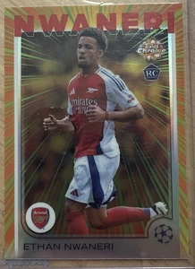 Ethan Nwaneri Radiating Rookies 2024-25 Topps Chrome UEFA Soccer (1:480 hobby) - Picture 1 of 2