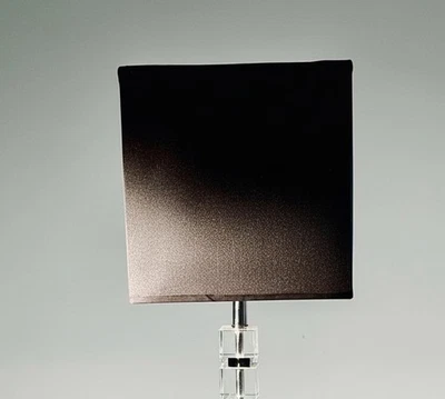 Pantalla Cuadrada Tela Negra, 15” Cuadrada E27 Araña Instalador Interior Crema Foto 1 de 4