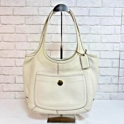 Bolso de Hombro Coach Legacy Ergo Vintage Cuero Blanco Guijarro 11615 Japón Foto 1 de 4