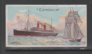 CIGARETTE CARDS Singleton & Cole 1910 Atlantic Liners - #5 Caronia - Picture 1 of 2