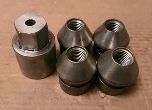 FORD FOCUS MK2 05-13 ALLOY WHEEL LOCKING WHEEL NUT SET WITH KEY - Picture 1 of 20