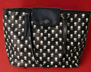 Coach Ward Tasche Schultertasche Badlands Floral schwarz mit weißen Rosen 35025 - Bild 1 von 16