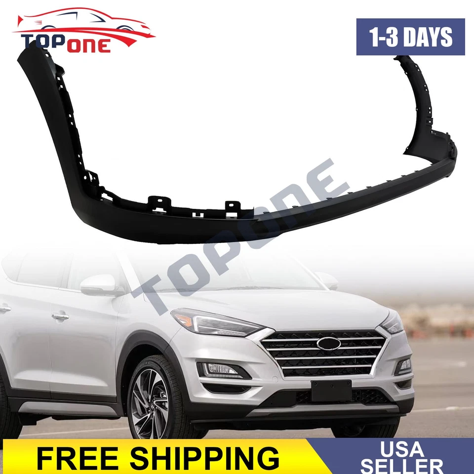 Bumper Cover Fascia For 2019 2020 2021 Hyundai Tucson Front Lower Textured - Image 1 of 4