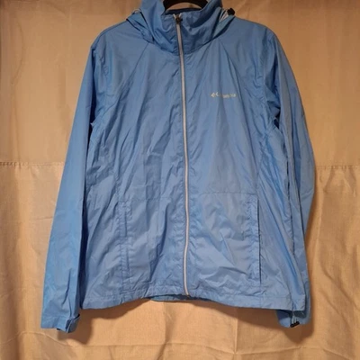 Columbia Womens Switchback Blue Lightweight Rain Jacket Hooded Size XL - Image 1 of 4