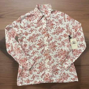 Vintage 1970s Unbranded Floral Western Button Up Shirt, Long Sleeved, Small - Picture 1 of 5