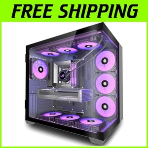 H9 Mid-Tower Gaming PC Case with 9 Pre-Installed ARGB Fans & Tempered Glass - Picture 1 of 12