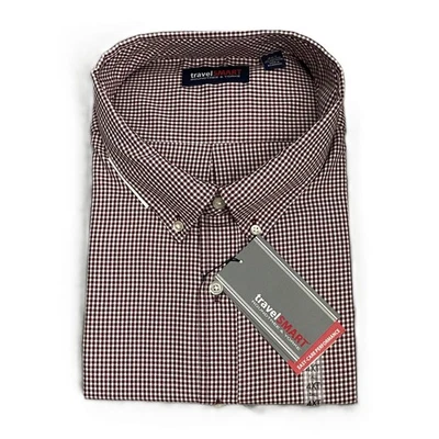 Camisa de vestir Roundtree & Yorke TravelSmart grande y alta para hombre 4XT a cuadros rojos NUEVA Foto 1 de 4