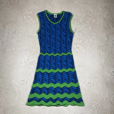 Vestido azul geométrico tejido Missoni para mujer talla - Imagen 1 de 4