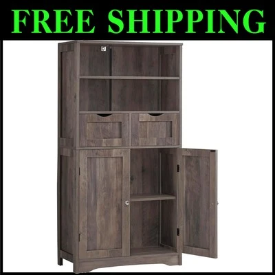 Stylish Tall Cabinet with Adjustable Shelf - Perfect for Entryway & Dining Room - Image 1 of 4
