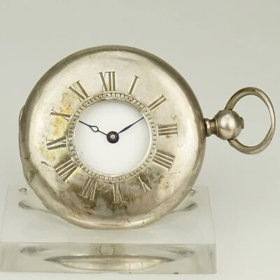 Rare! Fullhunter SILVER Pocket Watch time piece jewelry no gold jewellery RAR - Image 1 of 4
