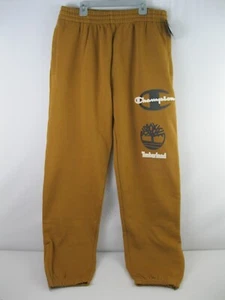 Champion Timberland Sweatpants Jogger Mens Size L Wheat Brown Pants Large New - Picture 1 of 22